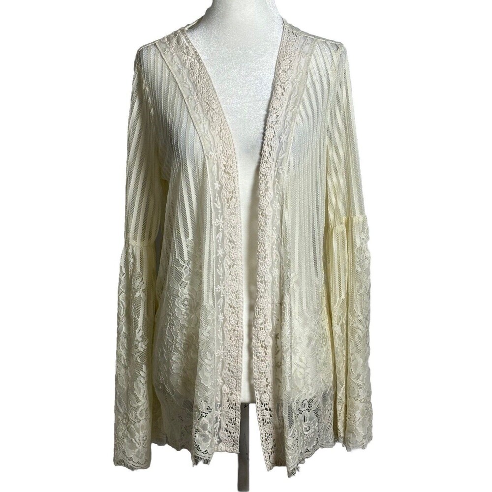 Dainty Cottagecore Open Lace Womens Top  Fairy Countrycore off White  SZ  XSMALL